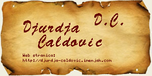 Đurđa Ćaldović vizit kartica